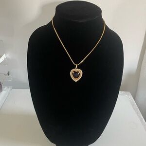 Gold Heart Pendant Necklace